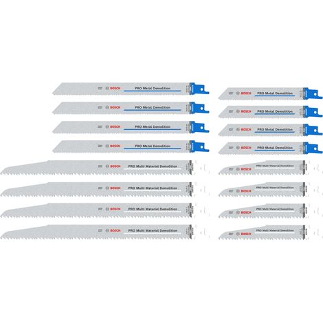 Bosch PRO Jigsaw/reciprocating saw Tough Box Demolition Blade Set 16 pcs