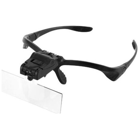 Bandeau Loupe avec éclairage LED, mains libres support de têtes de lecture Loupe Lunettes avec 5 lentilles détachables pour lire, bijoux, regarder et électronique réparation (1/5)
