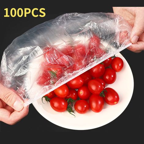 Housses alimentaires extensibles réutilisables, Housses de cuisine en plastique durable, Housses pour assiettes alimentaires, Conserve-aliments (1/4)