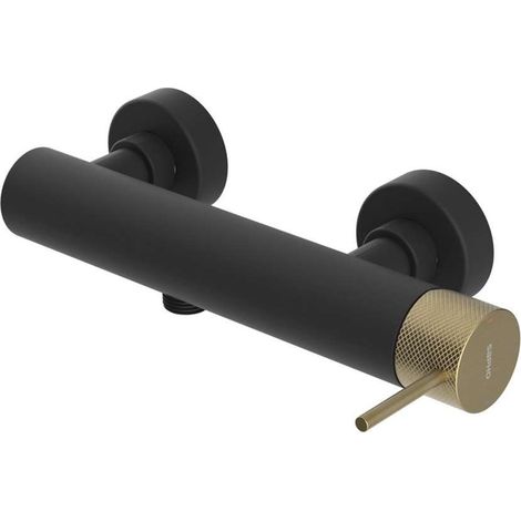 Sapho Ultrasan - Duscharmatur, matt schwarz/mattgold UT011VBG (1/2)