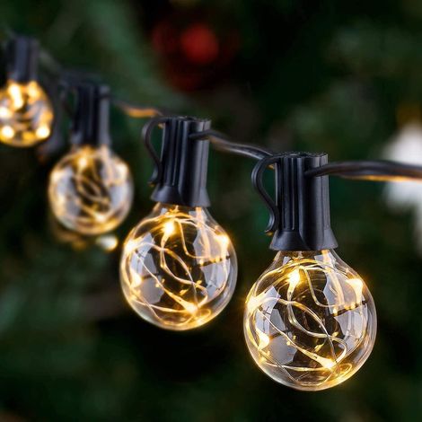 Guirlande Guinguette LED Ampoules, 30 Leds 9M Économie d\'énergie Guirlande Lumineuse Extérieur IP65 Etanche Guirlande Guinguette Décoration pour Eté Jardin Terrasse Fête Patio Café-Fei Yu (1/5)