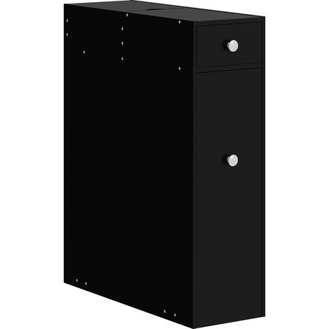 Badezimmer-WC-Schrank mit Toilettenpapierablage – 2 Schubladen aus MDF – 17 x 48 x 58 cm (1/5)