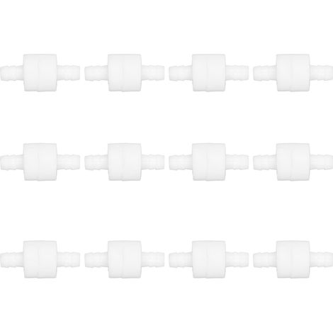 12 Pièces Clapet Anti-Retour en Polyéthylène Haute Température, Résistant à la Corrosion, pour Systèmes Industriels 8mm (Blanc) (1/5)