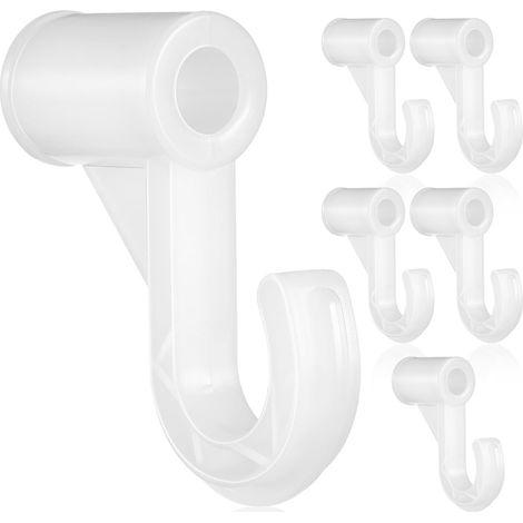Lot De 6 Supports De Tringle De Penderie Réglables Crochets Robustes Capacité Élevée Pour Accessoires De Rangement D'Armoires Chambre À Coucher Installation Rapide (1/5)