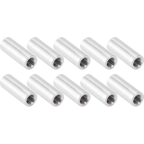 Lot de 10 plots d'isolation cylindriques filetés en alliage d'aluminium, adaptés aux maquettes de quadricoptères à monter soi-même, M4 x 0,7 mm, 16 mm (1/5)