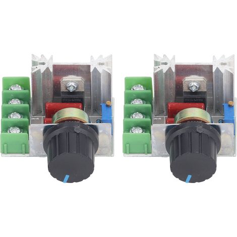 2PCS Régulateur de Vitesse Moteur 2000W AC 220V avec Potentiomètre Ajustable (1/5)