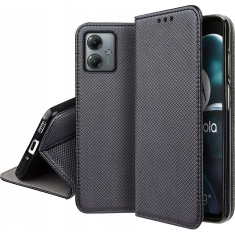 Custodia per Motorola Moto G14 SMART MAGNET BOOK CASE CHIUSA + Vetro 9H (1/5)