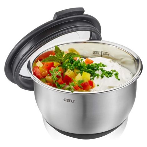 Gefu Muovo bol de acero inoxidable plateado 24 cm 4,5 litros (1/4)