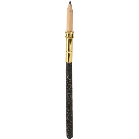 Porte-plume rétro à motif sculpté raffiné, en bois massif résistant, pour dessin et croquis. (1/5)