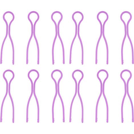 12 Pince à canette, accessoire couture, plastique violet, 6,8 cm, organisation fil, machine à coudre (1/4)