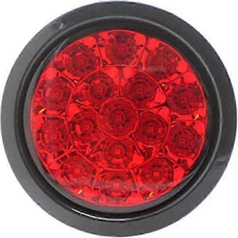 Feu arrière rond à 16 LED haute luminosité, clignotant 12-24 V, feu antibrouillard pour camion (1/4)