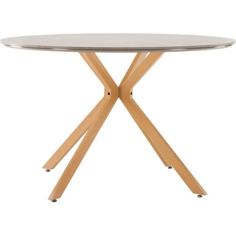 Piazza table de salle à manger Ø120cm gris. (1/5)