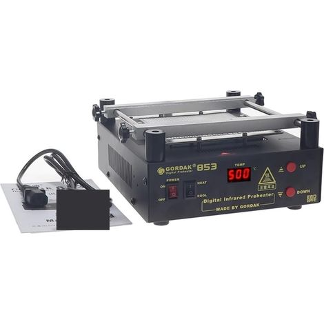 Station de préchauffage de soudure à plaque chauffante électrique 853 IR préchauffeur sans plomb BGA reprise Station de soudage affichage numérique carte PCB préchauffeur à dessouder outils de réparat (1/5)