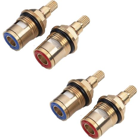 4 pièces Remplacement du robinet à disque en céramique en laiton,Tete A Disques Ceramique,Céramique Laiton Cartouches Tap pour robinet de lavabo,robinet de cuisine,etc (1/5)