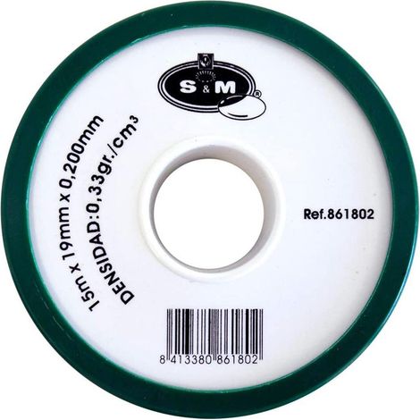 Teflon fontan al.dens. 19mmx0,2mmx15mt ptfe bl s&m