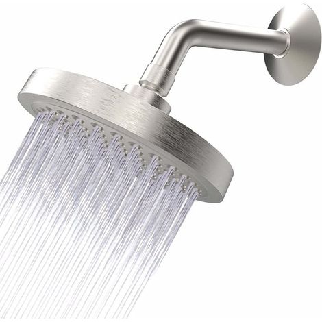 Pommeau de douche - Pluie haute pression - Aspect chromé moderne de luxe - Le remplacement réglable parfait pour les pommeaux de douche de votre salle de bain - avec buses en silicone anti-obstruction (1/5)