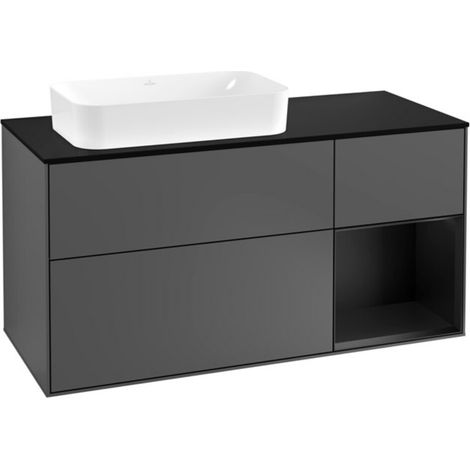 V&B Waschtischunterschrank Finion 120cm, Pl b m, Rg r b m Lac, Anthrac. m (1/2)