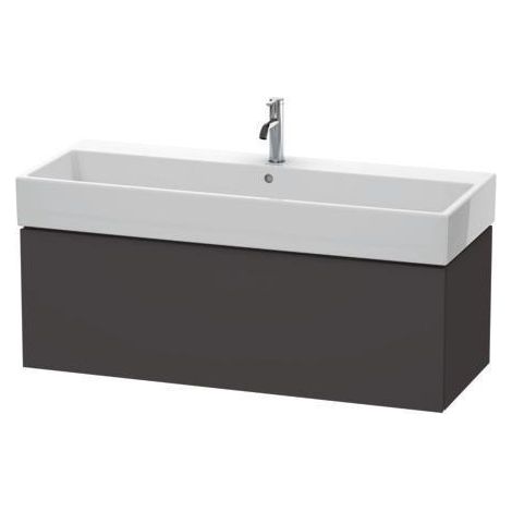 Meuble-lavabo L-CUBE 1184x459mm 1 étagère coulissante we hgl La ES NB centre