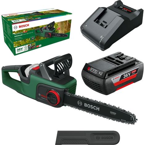 Bosch AdvancedChain 36V-35-40 36v Cordless Chainsaw Garden Cutter 35cm & Battery (1/5)