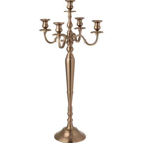 Chandelier aluminium rose doré raffiné pour ambiance chaleureuse - Rose doré satiné (1/4)