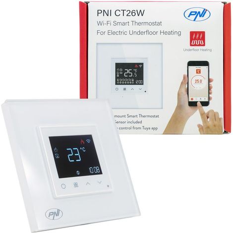 Thermostat intelligent WiFi CT26W - Électrique - Programmable - Compatible chauffage au sol - Tuya Smart (1/4)