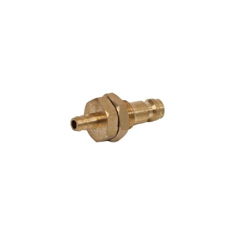 Mini-Einbau-Stecknippel, Messing, DN 5, AG M12x1