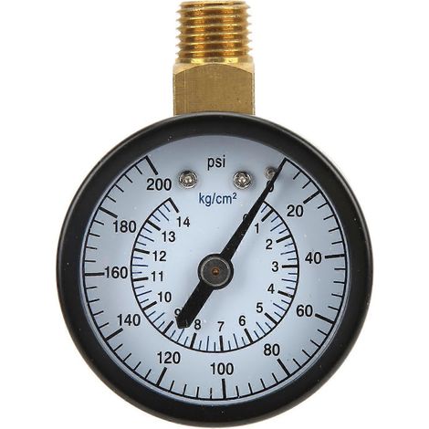 1/4NPT 50mm Radial-Manometer Öl Gas Hydraulik Druckanzeige 0‐200psi 0‐14kg/cm²