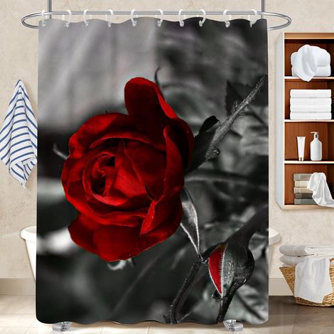Voile de douche fluide en polyester 180x180 Épais protection douche pour mobi (1/5)
