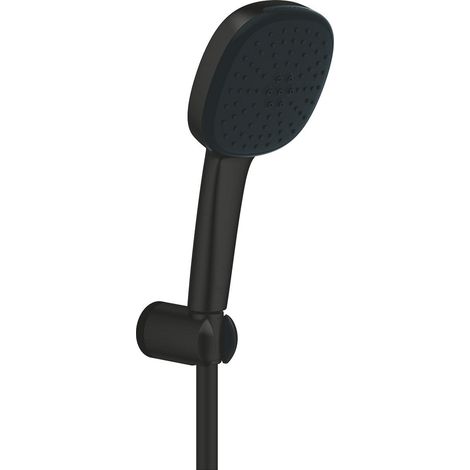 Vitalio Comfort 110 Set de douche avec support mural + Douchette 2 jets, noir mat (G263992431) (1/5)
