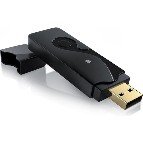 CSL - USB WLAN Stick Adapter DualBand, 2,4GHz & 5GHz bis zu 300 Mbit/s, USB 2.0, MU-MIMO, kompatibel mit Windows 7-11, Schwarz (1/5)