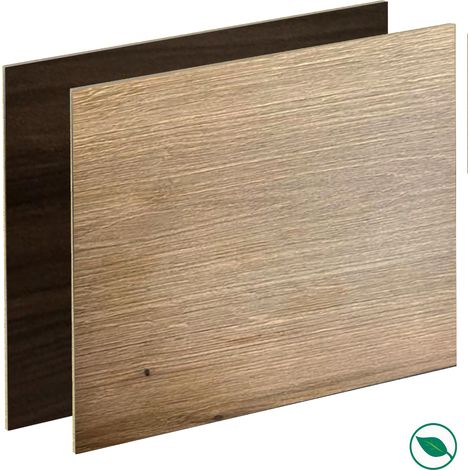 Forestea – Crédence de cuisine stratifiée HPL réversible chêne/chêne brun 3000 x 640 x 13,4 mm – Résistante à la chaleur et aux rayures – Certifiée FSC