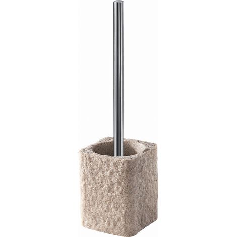 Scopino WC d’appoggio con ciuffo in setole in resina e sabbia AR33 Gedy serie ARIES Beige (1/2)