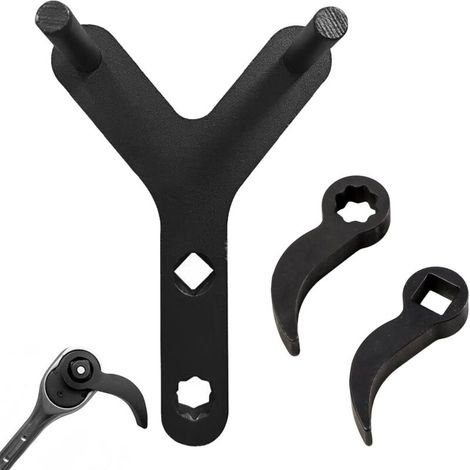 Levier Bras de Suspension, Solide et Durable, Peut Supporter 3500N, avec Levier Carré 1/2 + Levier Fleur de Prunier 1/2, Adapté à Une Extension D'entraînement de 1/2 Pouce (Noir) (1/4)