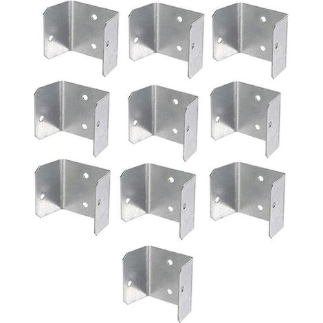 Clips de fixation pour panneaux de clôture, supports en U pour poteaux en bois, 32 mm (1/5)