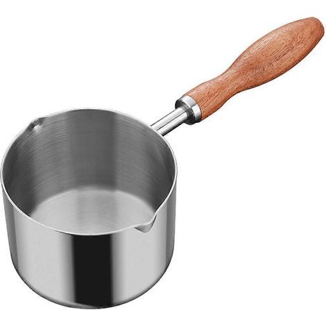 Casserole ménager avec poignée, casserole multifonction pour le lait, casserole pour faire bouillir les œufs-20.50X8.80X6.00CM-Silver (1/4)