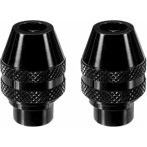 Mandrin sans clé, adaptateur de mandrin 2 pièces, mini perceuse sans clé multifonctionnelle pour outils de meuleuse 0,4-3,2 mm, (1/5)