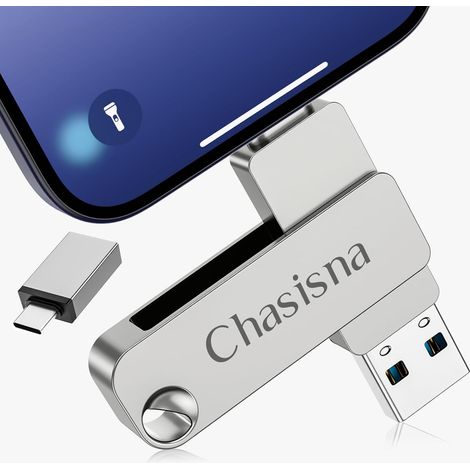 128 Go Cle USB Phone Stockage avec Connecteur i OS Type C et USB (1/5)