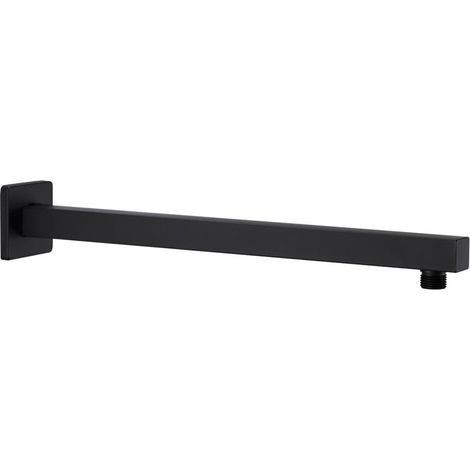 VURAHOME - Bras support de douche carré inox 201 noir 40 cm (1/5)