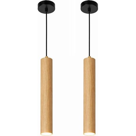 Lot de 2 Suspension, Aluminium, Douille GU10, Câble textile 120 cm, Design minimaliste, Intérieur (1/5)