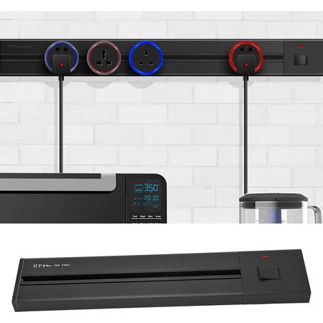 Rail de prises de courant mobiles multifonctionnelles 250 V 25 A, montage en surface, 40 cm (1/5)