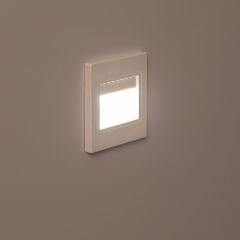 Segnapasso LED 1.5W a Incasso Parete Bianco Randy 3000K Bianco Caldo