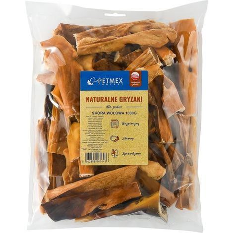 Delicadeza, masticable natural para perros, piel de res deshidratada Petmex 15 cm, 1 kg