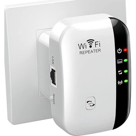 Leistungsstarker 300-Mbit/s-WLAN-Repeater, leistungsstarker 2,4-GHz-WLAN-Verstärker, WLAN-Reichweitenverstärker, WLAN-Repeater-Extender mit Ethernet-Anschluss, WLAN-Extender, WLAN-Booster, WPS-Schutz