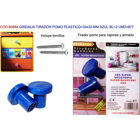 Maniglia in plastica Gisdalia 34x33 mm blu 2 unità