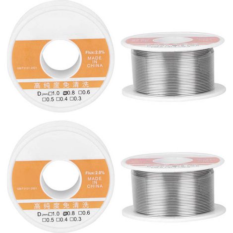4 fils d'étain haute pureté sans nettoyage pour fer à souder, accessoires de soudage 0,8 mm (1/5)