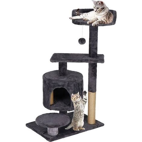 Springos PA1036 Katzenkratzbaum mit Spielzeug, 5-stufig, 87 cm, Graphit (5907719457581) (1/5)