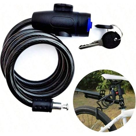 Cadenas de moto résistant de 33 à 46 pouces, cadenas à chaîne métallique antivol pour vélo avec deux clés, cadenas de vélo renforcé équipé d'un support (1/5)