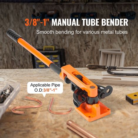 Cintreuse manuelle tubes acier carbone 9,5-25,4 mm avec 7 matrices, pliage 180° cuivre aluminium pour chauffage climatisation froid réparation auto (1/5)