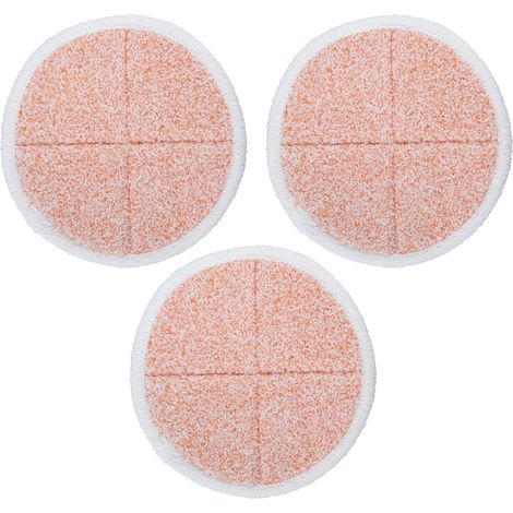 Ortviai 3 pièces chiffon microfibre réutilisable pour balai vapeur Bissell 2124/2039/2037/2039A – Orange (1/4)