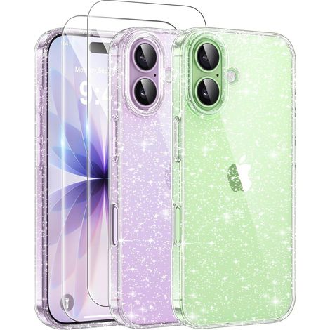 Handyhülle iPhone 17 Klar Glitzer TPU Stoßfest iphone 17 Trasparente (1/5)